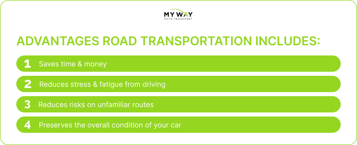 Advantages road transportation includes