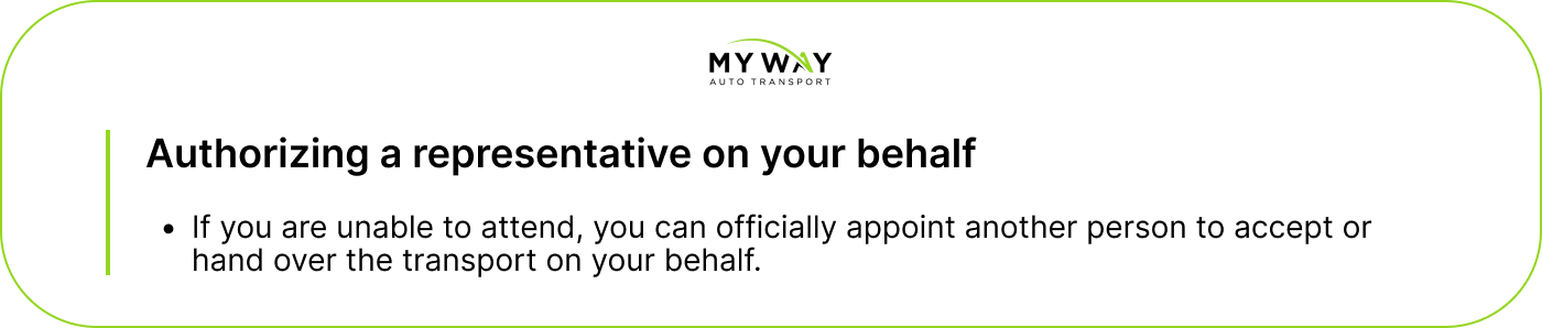 Authorizing a representative on your behalf