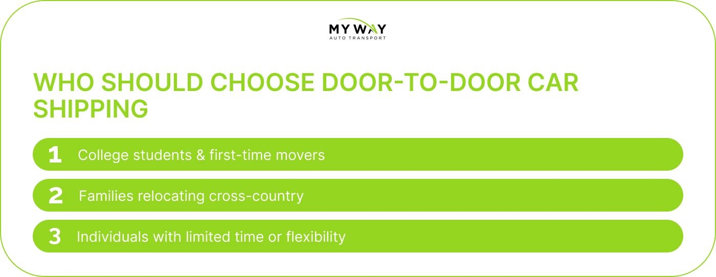 Who should choose door-to-door car shipping